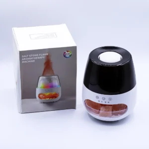 Aromadiffusor med saltstensdesign och flammande ljuseffekt USB - produktbild 4