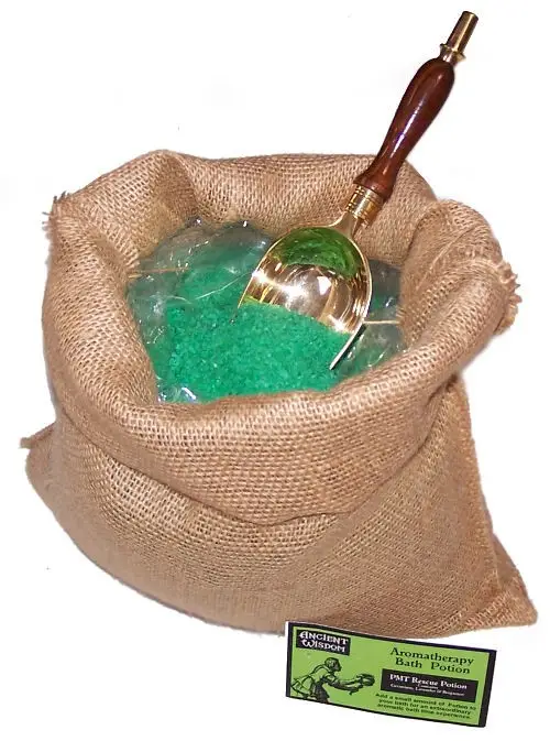 Aromaterapeutiskt badsalt med lavendel, apelsin och basilika i jutesäck 7 kg - produktbild 2