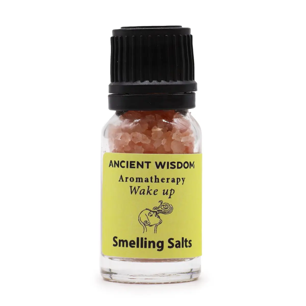 Flaska med Wake Up aromaterapi doftsalt och Himalayasalt