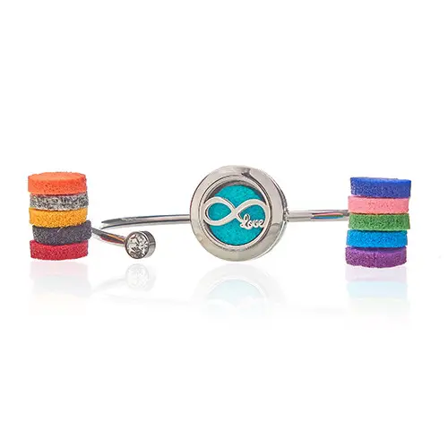 Aromaterapiarmband med kristall och evighetssymbol – 20 mm - produktbild 3