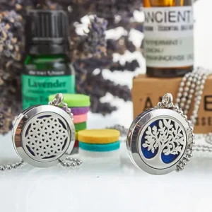 Aromaterapiarmband med livets träd i rostfritt stål 20 mm - produktbild 2