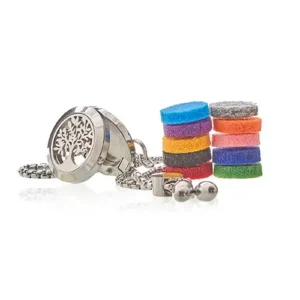 Aromaterapiarmband med livets träd i rostfritt stål 20 mm - produktbild 3