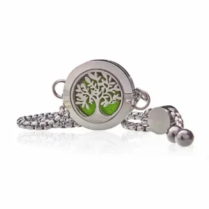 Aromaterapiarmband med livets träd i rostfritt stål 20 mm - produktbild 4