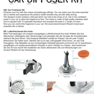 Aromaterapidosftspridare för bil med Hamsa-design 30 mm - produktbild 2