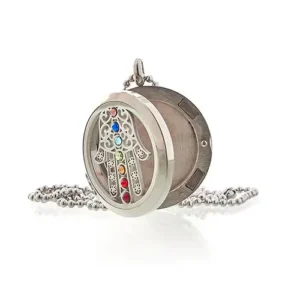 Aromaterapihalsband med hamsa chakra, 30 mm - produktbild 3