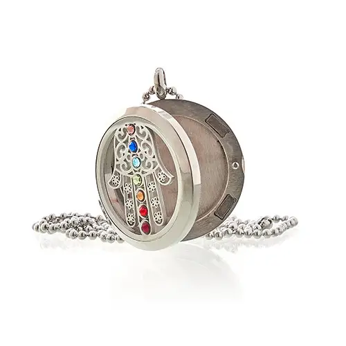 Aromaterapihalsband med hamsa chakra, 30 mm - produktbild 3