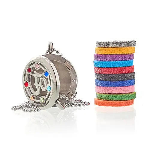 Aromaterapihalsband med OM-chakra, 30 mm - produktbild 2