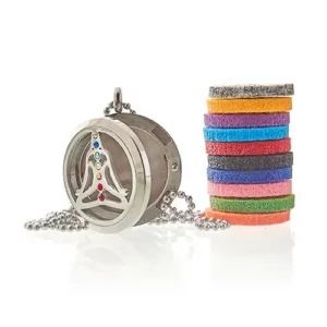 Aromaterapihalsband med yoga chakra-design 30 mm - produktbild 4