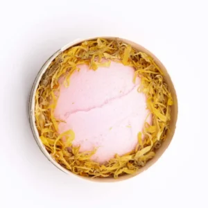Aromaterapiset med badbomb, Himalayasalt och ringblomsblad - produktbild 3