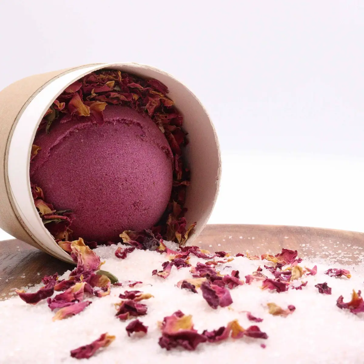Aromaterapiset med badbomb, Himalayasalt och rosenblad - produktbild 5