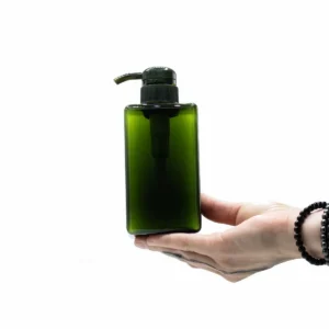 Återanvändbar dispenserflaska 450 ml i grön plast - produktbild 4