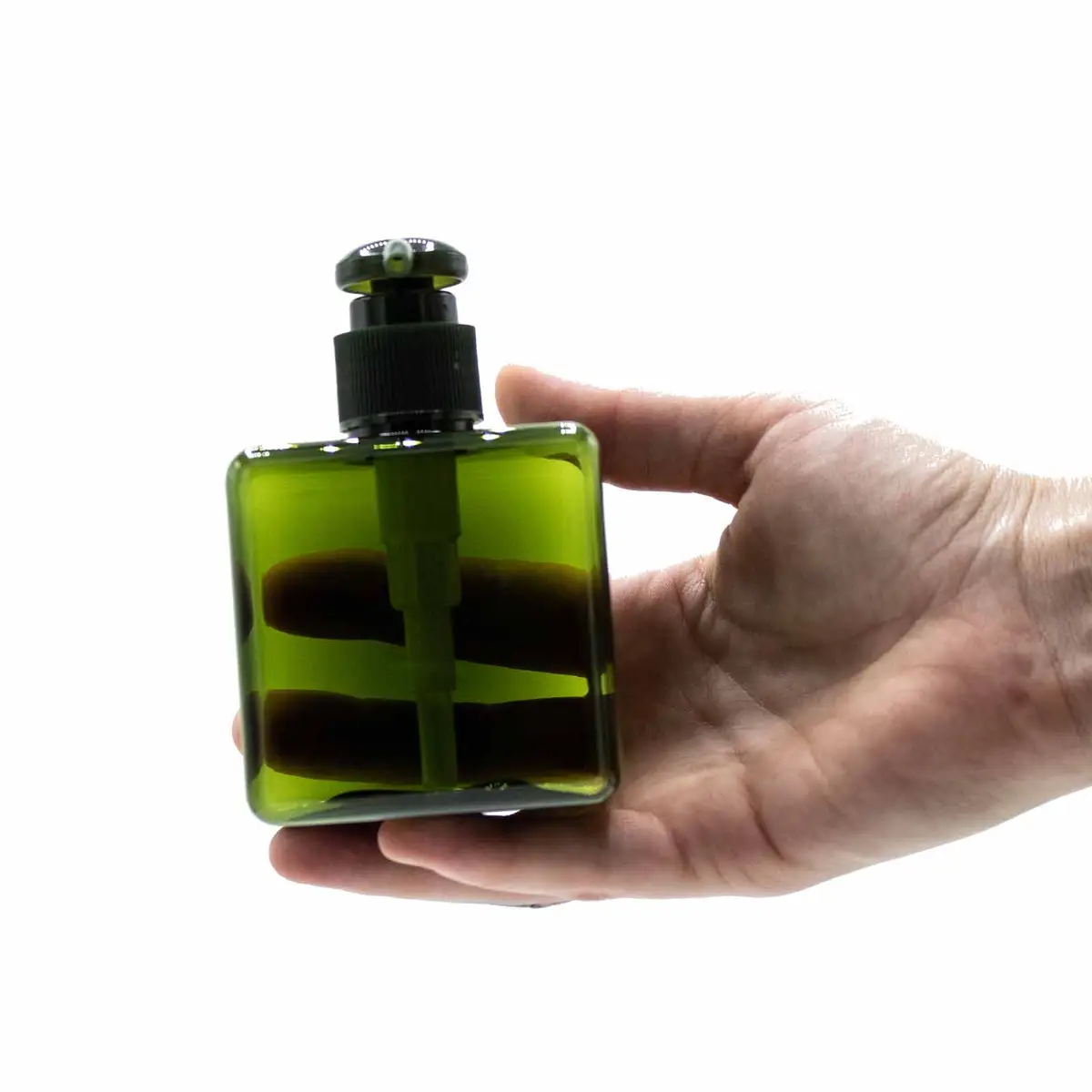 Återanvändbar dispenserflaska med pump 250 ml grön - produktbild 2
