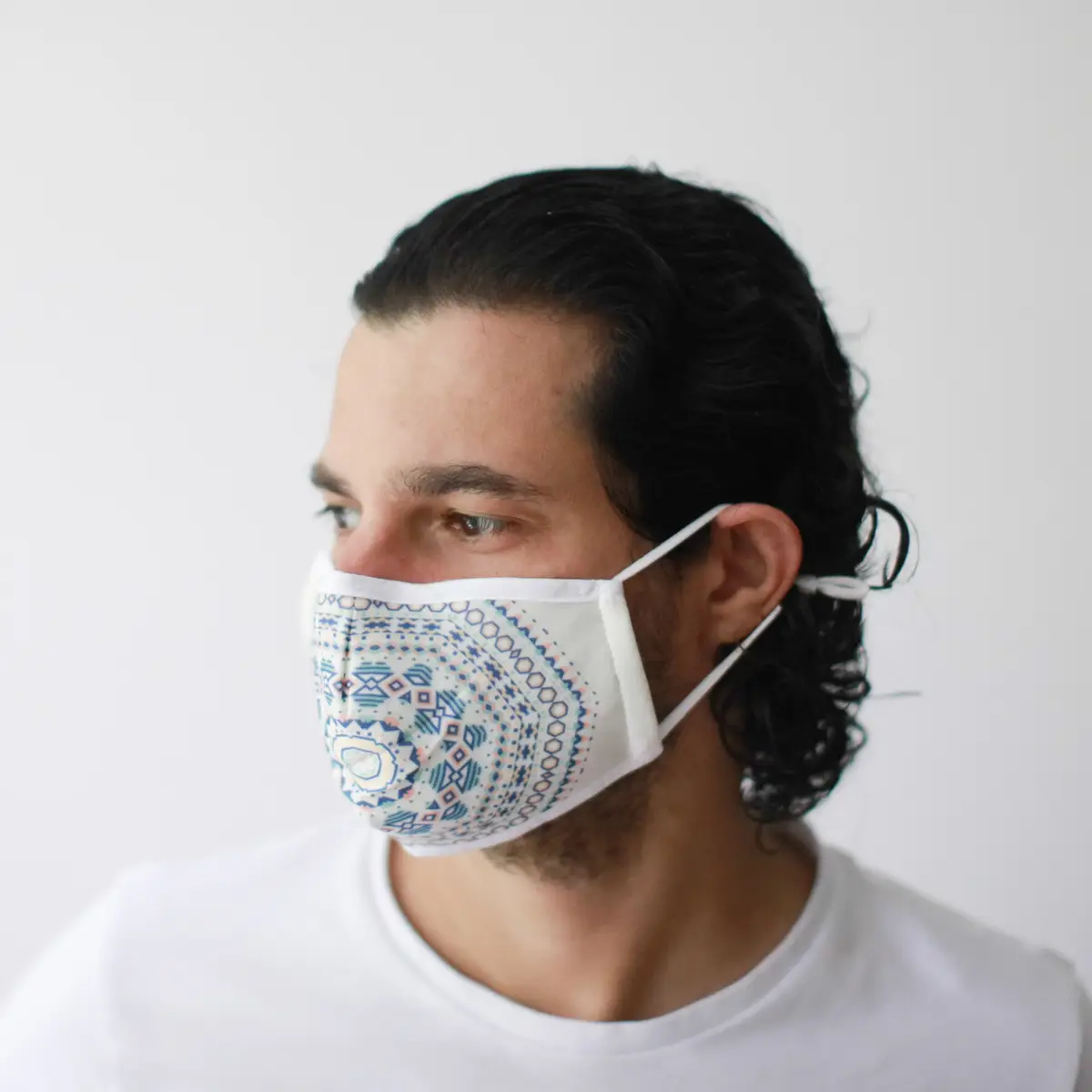 Återanvändbar modeansiktsmask med Aztekiskt mönster för vuxna - produktbild 4
