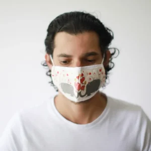 Återanvändbar modeansiktsmask med elefantmotiv för vuxna - produktbild 8