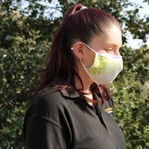 Återanvändbar modeansiktsmask med gröna blad för vuxna - produktbild 2