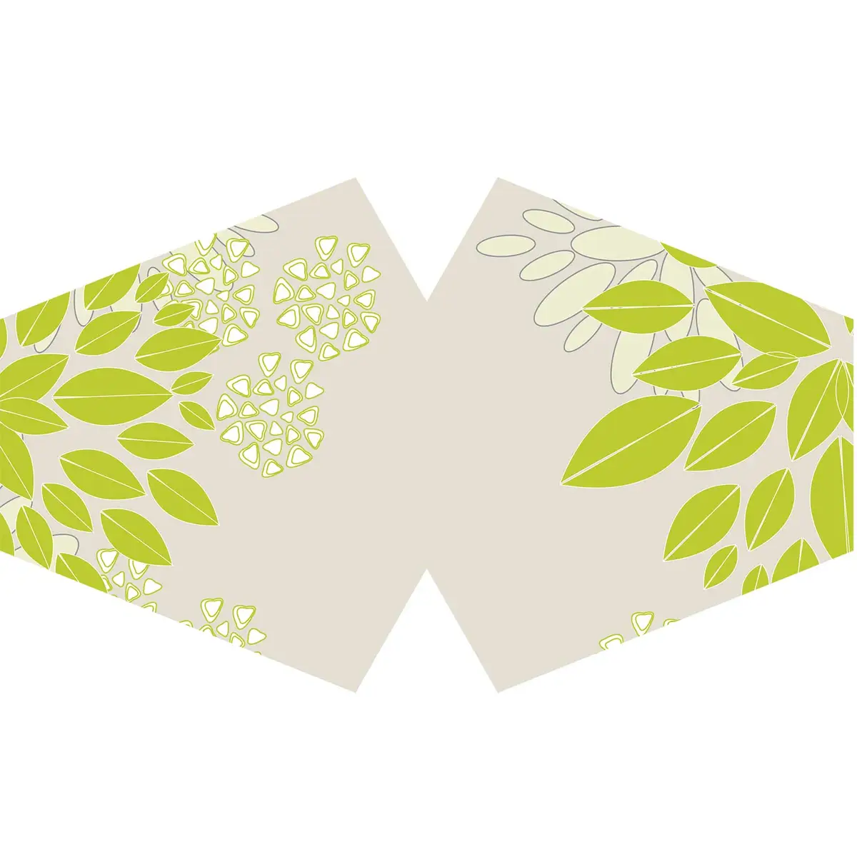 Återanvändbar modeansiktsmask med gröna blad för vuxna - produktbild 3