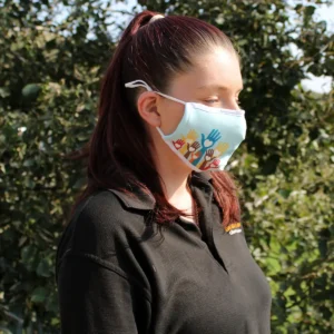 Återanvändbar modeansiktsmask med hjärthänder för vuxna - produktbild 3