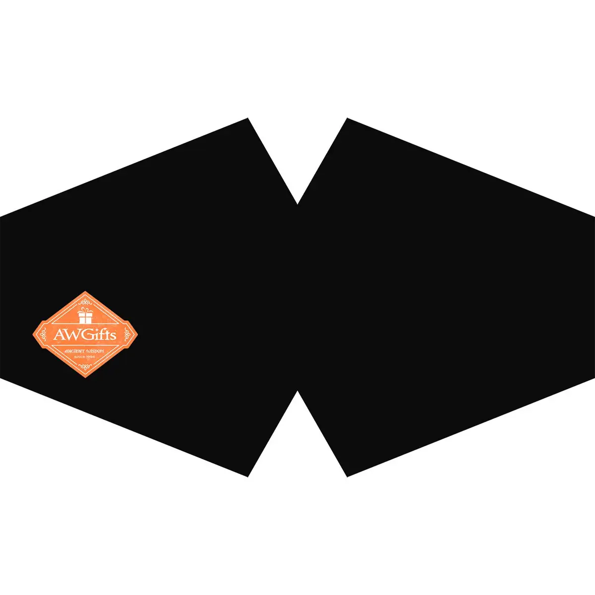 Svart återanvändbar modeansiktsmask med AWGifts logotyp