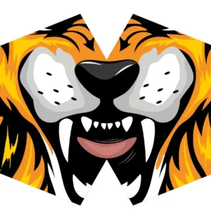 Återanvändbar ansiktsmask med tigertryck för vuxna