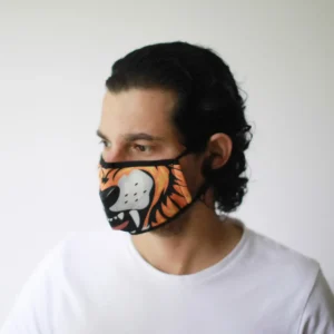 Återanvändbar modeansiktsmask med tigertryck för vuxna - produktbild 3