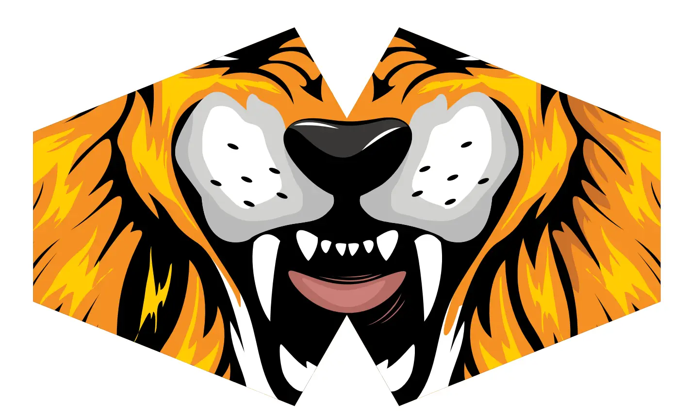 Återanvändbar ansiktsmask med tigertryck för vuxna