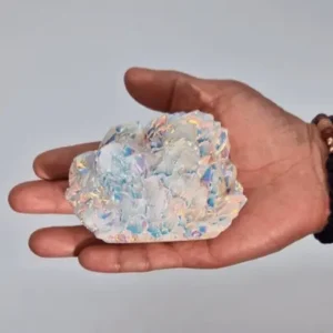 Auraängelkvarts i rå kalcitgeod 300-450 g, 8-15 cm - produktbild 3