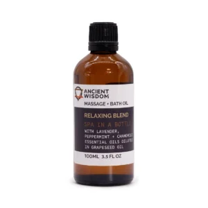 Flaska med avslappnande massageolja 100 ml från Ancient Wisdom