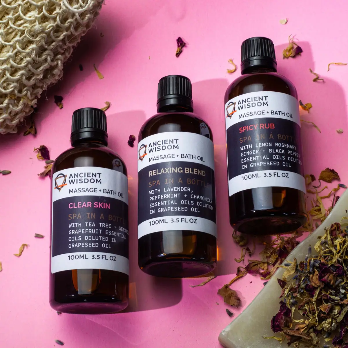 Avslappnande massageolja 100 ml - produktbild 6
