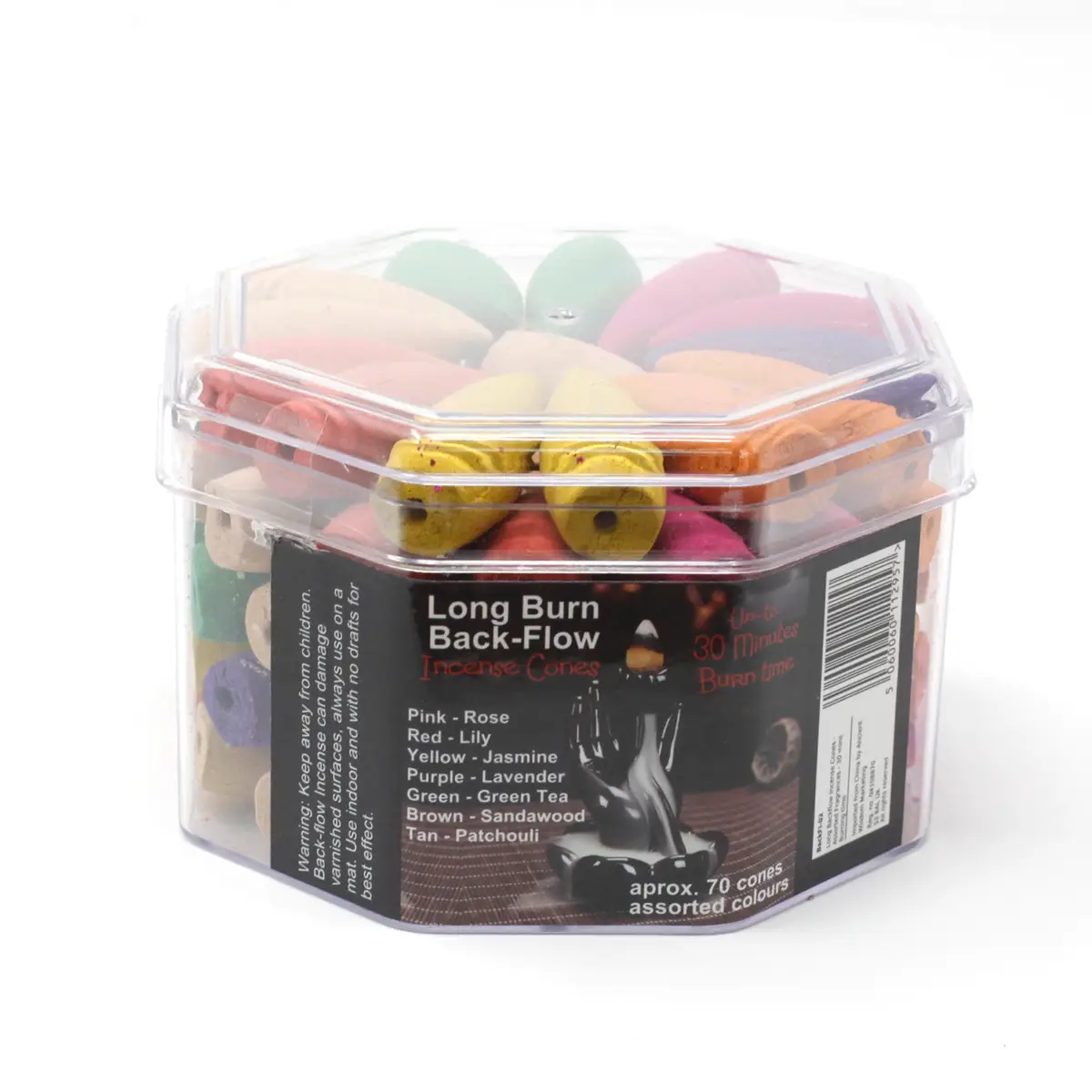 Back Flow Rökelsekoner med Lång Brinntid, Blandade Dofter - produktbild 2