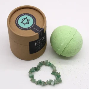 Badbomb med armband av grön aventurin och citrusdoft - produktbild 5