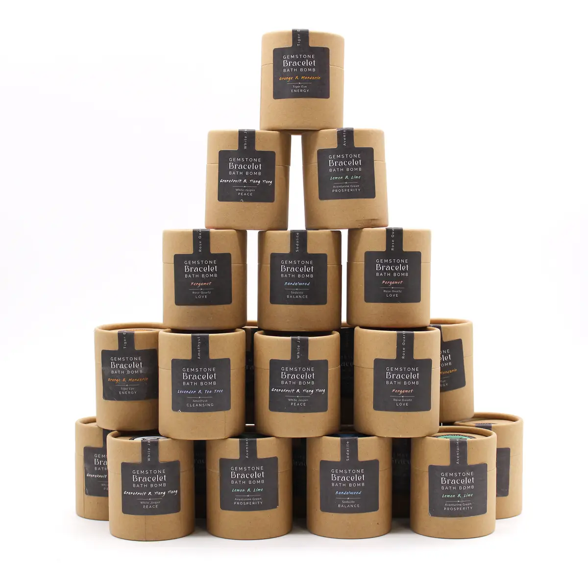 Badbomb med armband av vit jaspis och doft av grapefrukt och ylang-ylang - produktbild 3