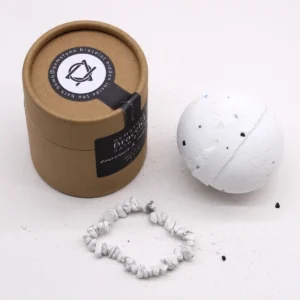 Badbomb med armband av vit jaspis och doft av grapefrukt och ylang-ylang - produktbild 6