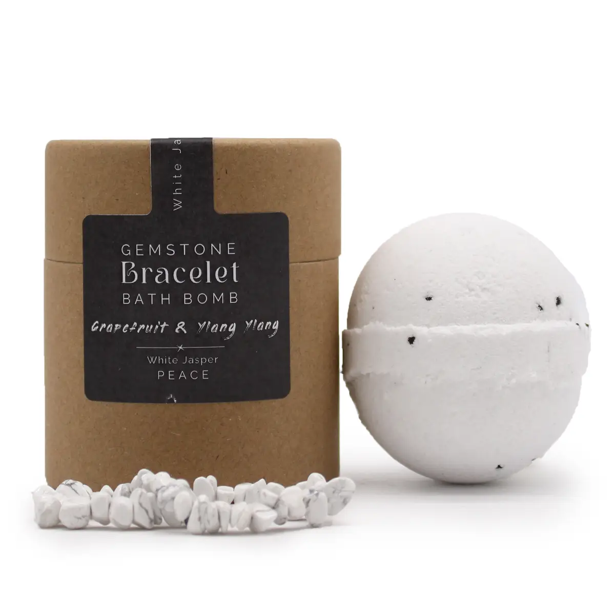 Badbomb med armband av vit jaspis och doft av grapefrukt och ylang-ylang - produktbild 8