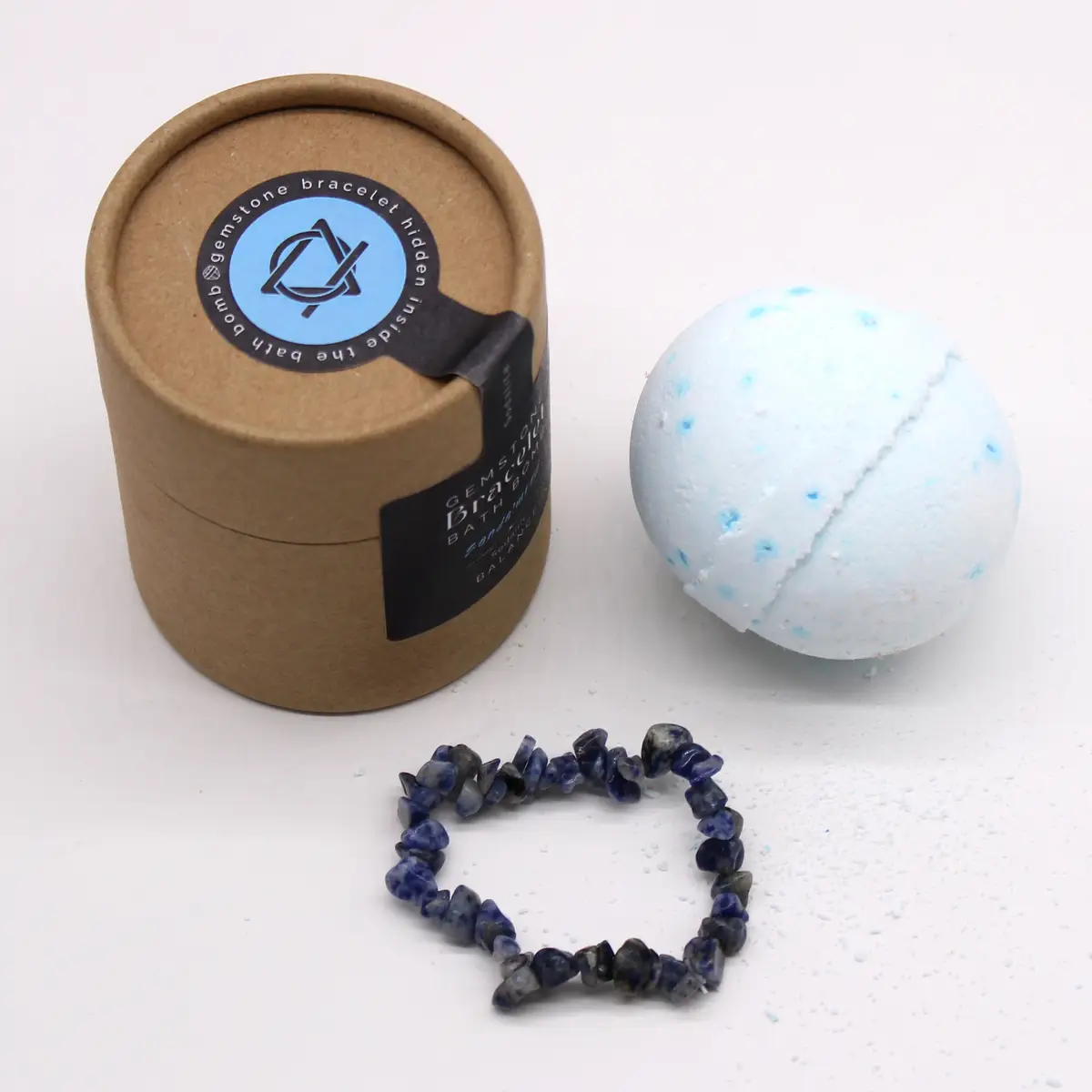 Badbomb med sodalitarmband Sandelträ och havssalt - produktbild 5