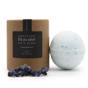 Badbomb med sodalitarmband Sandelträ och havssalt - produktbild 7