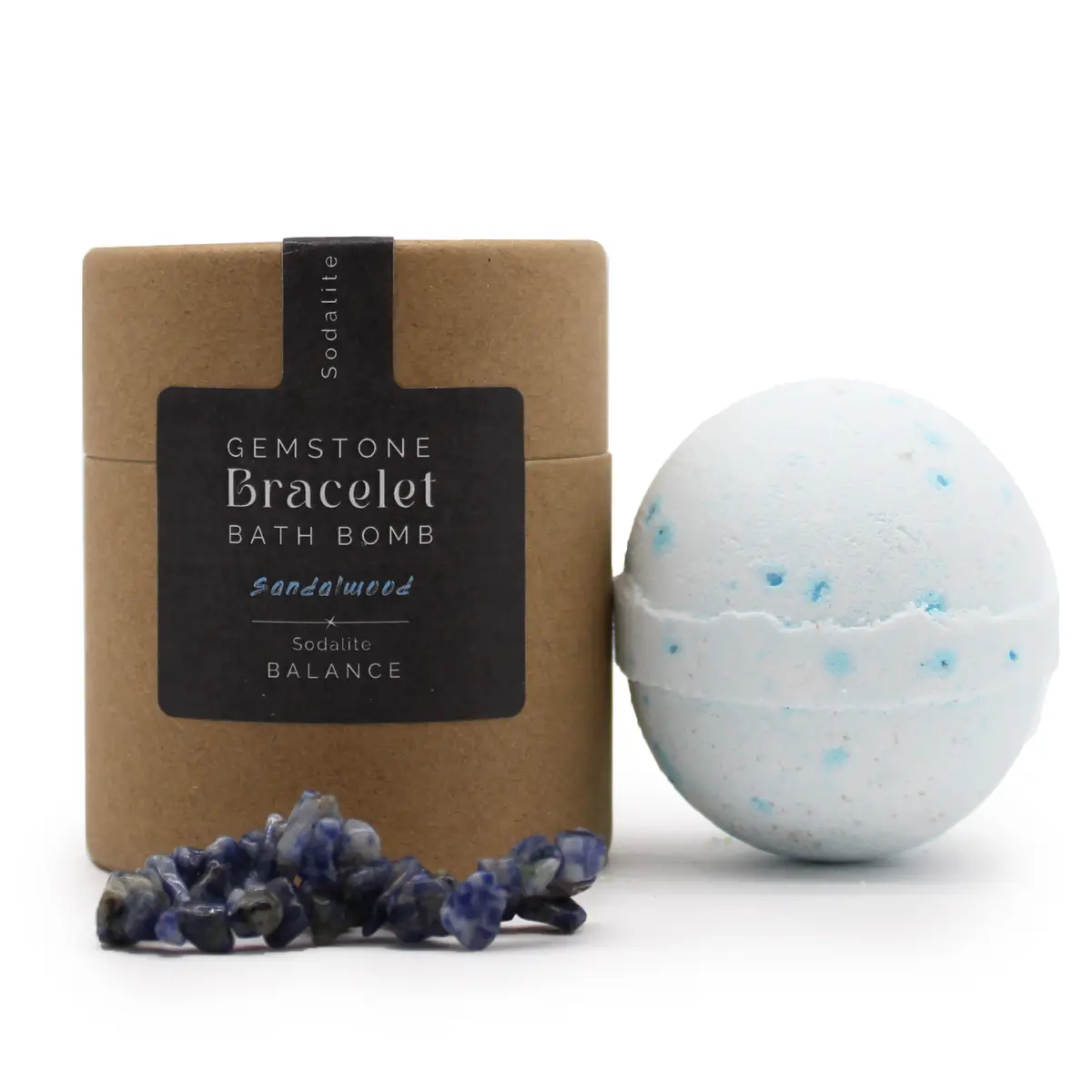 Badbomb med sodalitarmband Sandelträ och havssalt - produktbild 7