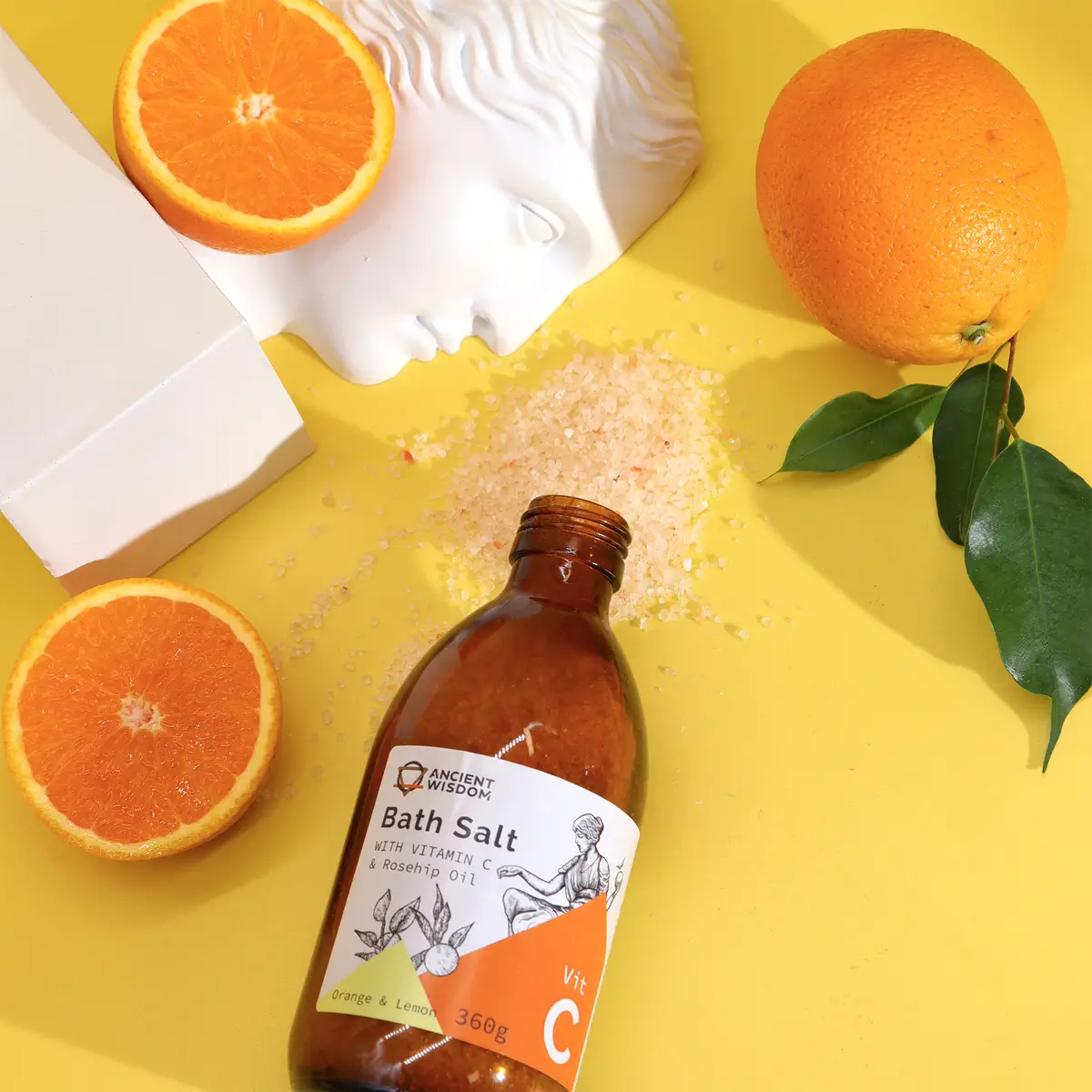 Badsalt med vitamin C och rosenolja 360 g - produktbild 3