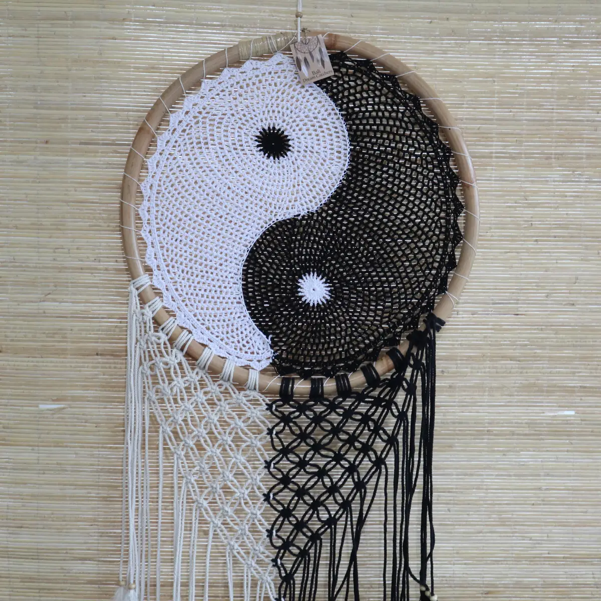 Bali drömfångare extra stor Ying Yang Ø 50 cm - produktbild 3