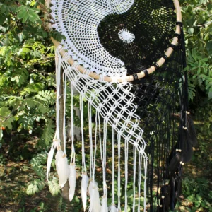 Bali drömfångare extra stor Ying Yang Ø 50 cm - produktbild 6