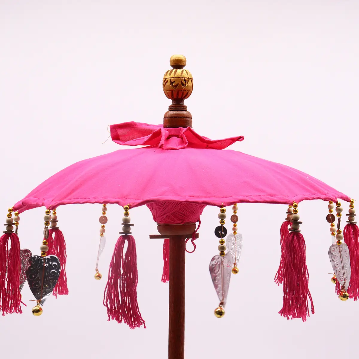 Bali heminredning parasoll i bomull, rosa, 40 cm - produktbild 5