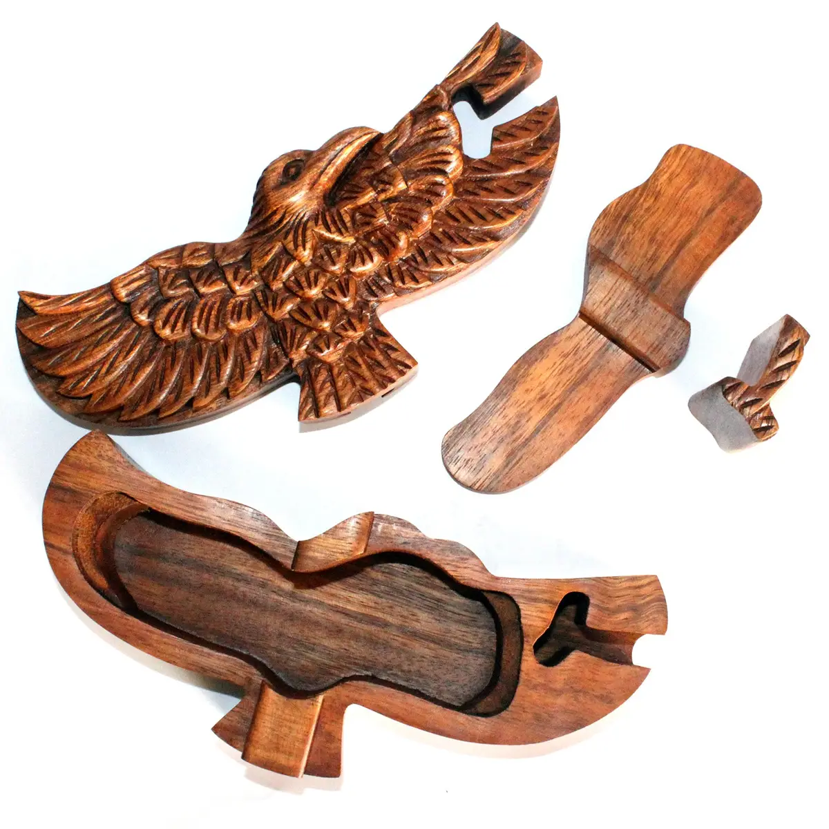 Bali Magic Box träpussel med dold förvaring Spread Eagle - produktbild 2