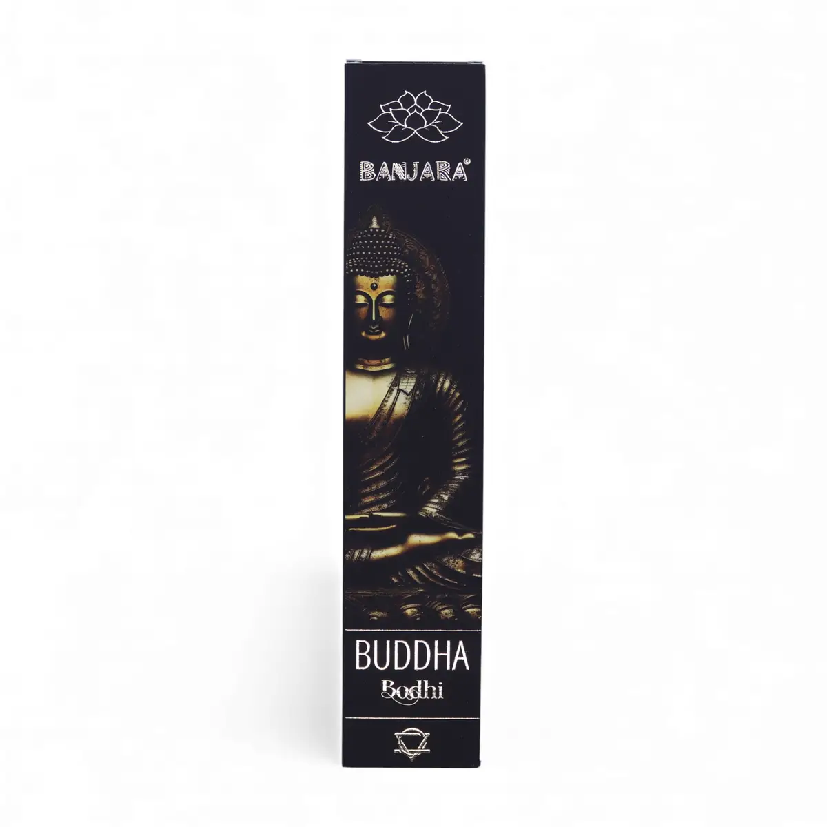 Förpackning med Banjara Buddha Bodhi rökelsepinnar med Buddha-motiv