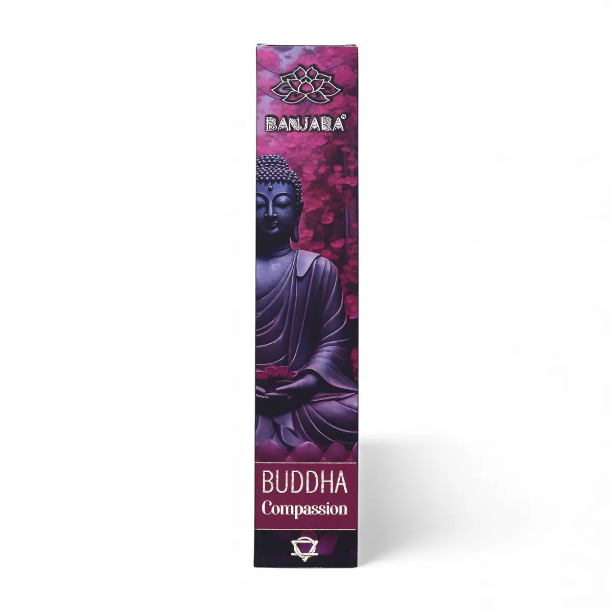 Förpackning med Banjara Buddha Compassion rökelsepinnar med Buddha-motiv