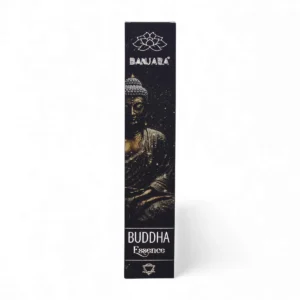 Förpackning med Banjara Buddha rökelsepinnar Essence med Buddha-motiv