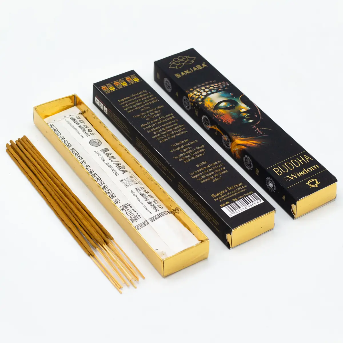 Banjara Buddha rökelsepinnar presentförpackning med 6 dofter - produktbild 2