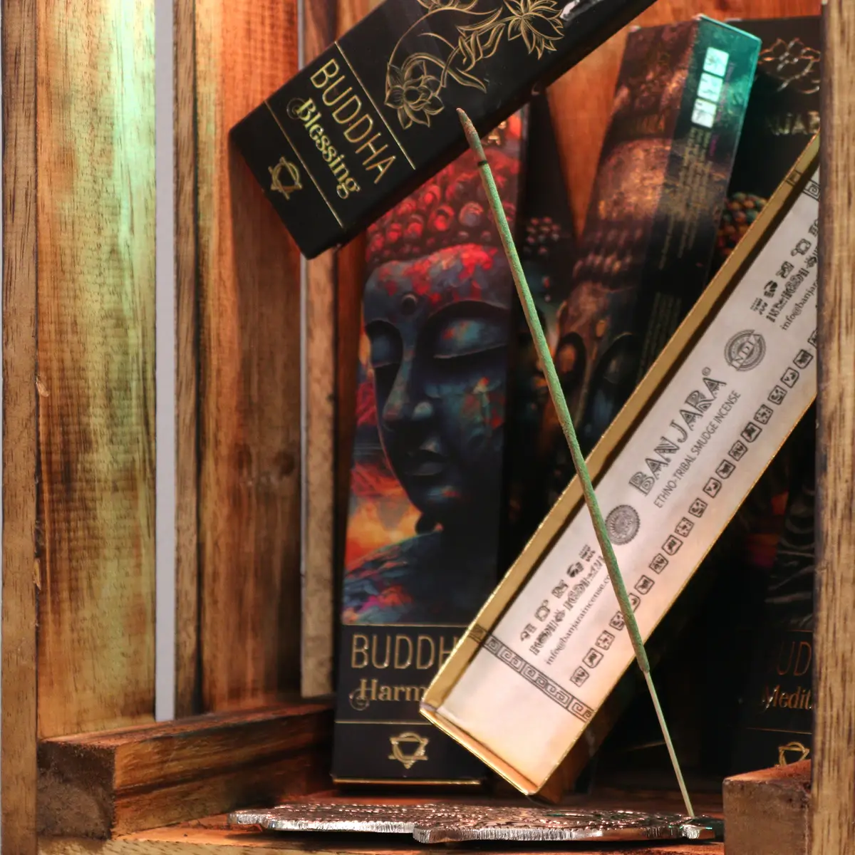 Banjara Buddha rökelsepinnar presentförpackning med 6 dofter - produktbild 7
