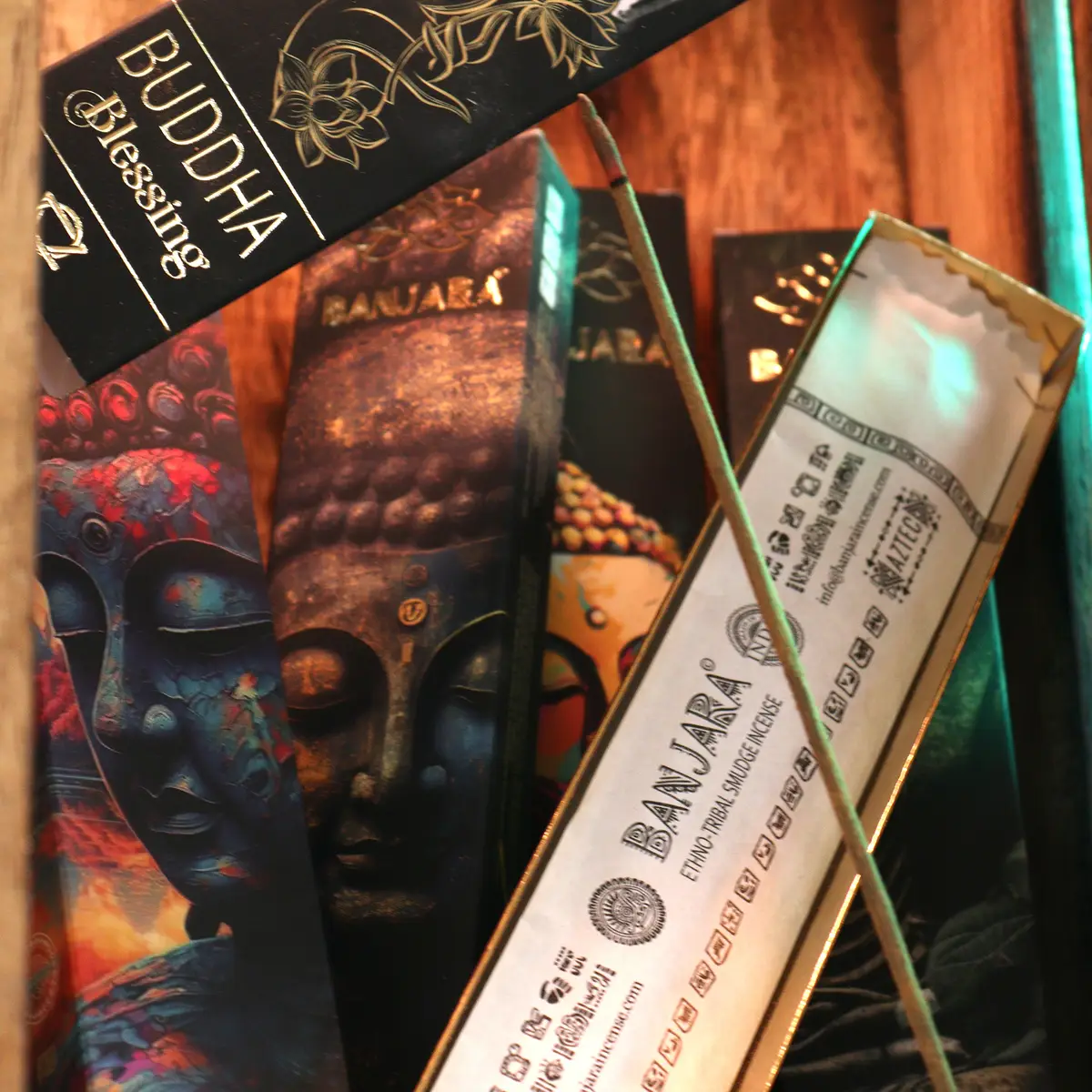Banjara Buddha rökelsepinnar presentförpackning med 6 dofter - produktbild 8