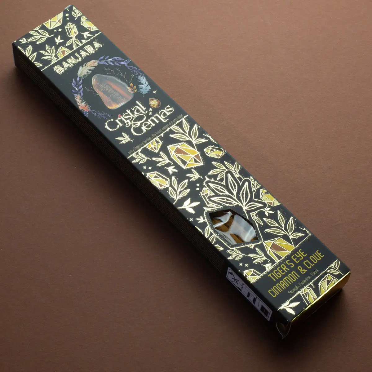 Banjara Crystal Gemas rökelsepinnar med tigeröga, kanel och kryddnejlika - produktbild 2