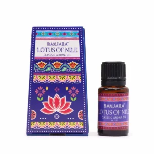 Flaska och förpackning med Banjara Lotus of the Nile doftolja