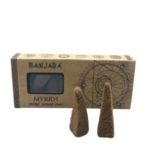 Banjara Smudge Pyramidkoner med Myrra, 10-pack - produktbild 3